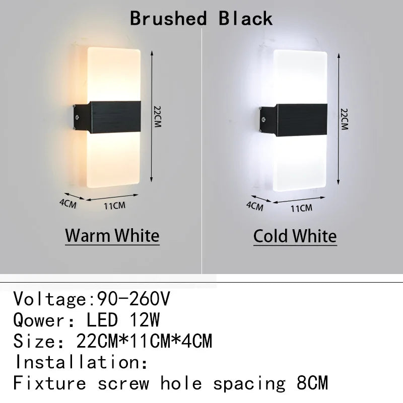 Applique LED Angle Droit Acrylique – Chambre Couloir Hôtel