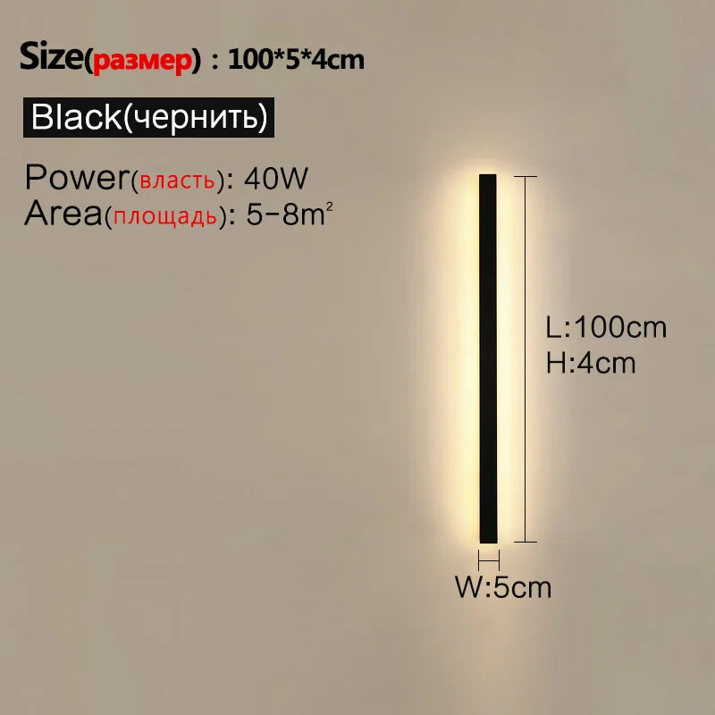 Applique LED Extérieure Waterproof Bande – Mur TV Jardin IP65
