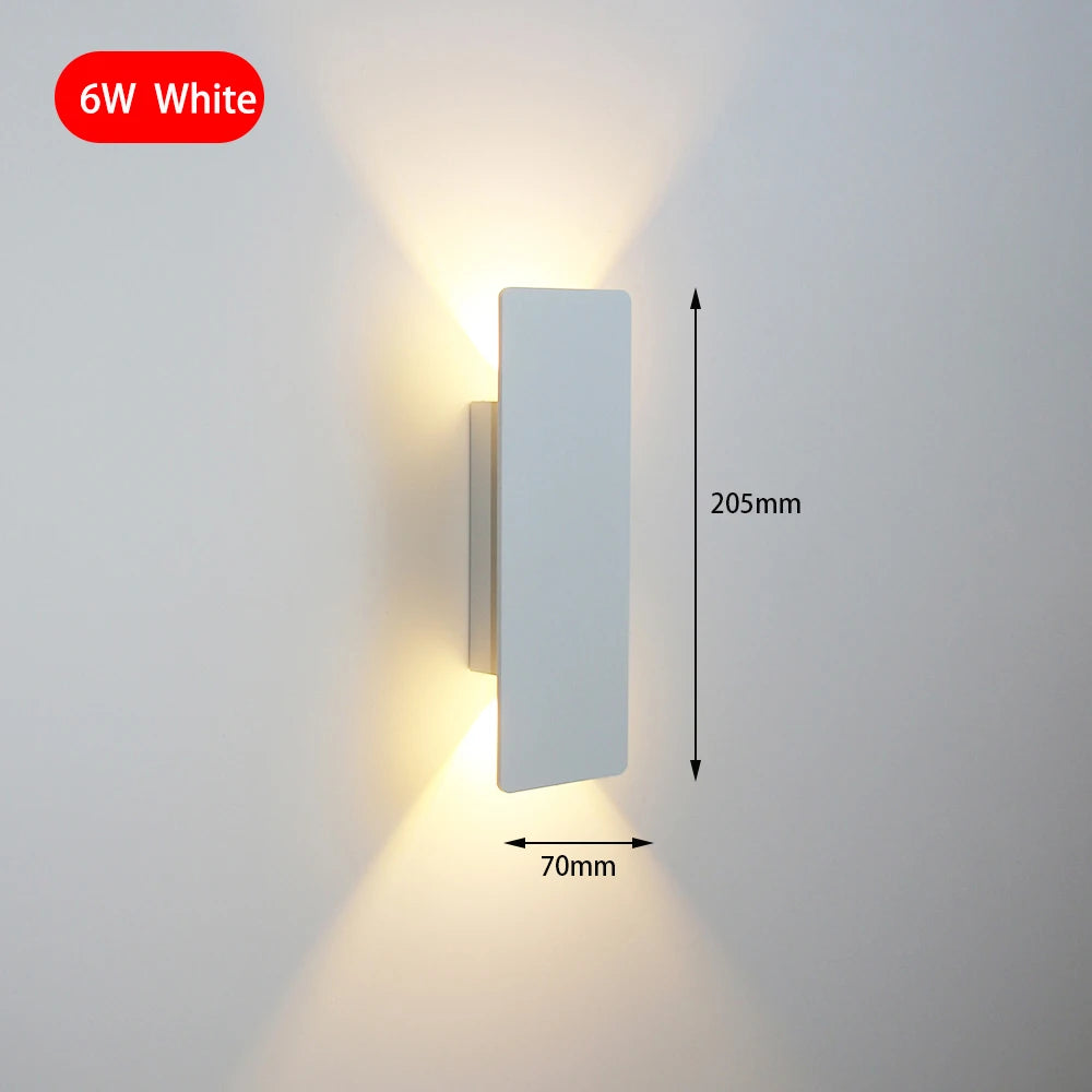 Applique LED Double Éclairage Aluminium – Chambre Couloir