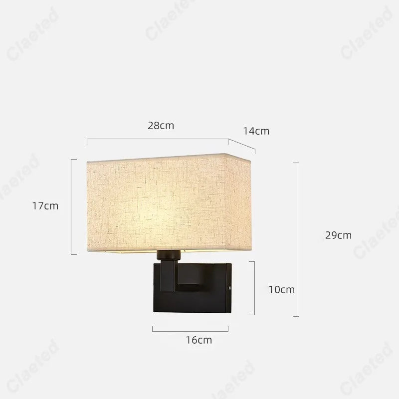 Applique Murale Orientable Abat-Jour Tissu – Chambre Salon Couloir