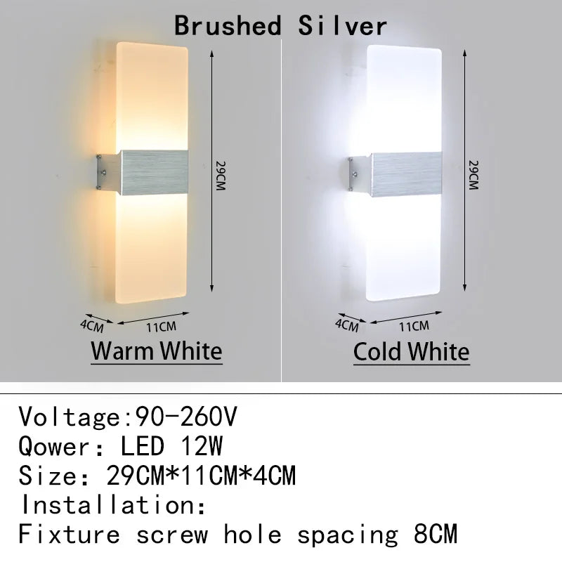Applique LED Angle Droit Acrylique – Chambre Couloir Hôtel