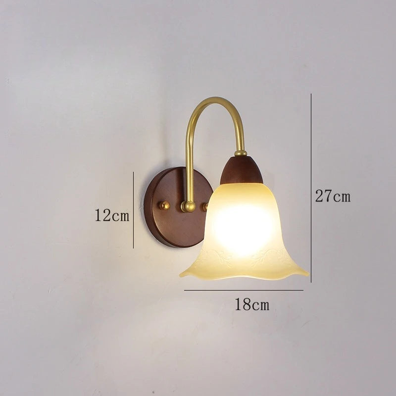 Applique Cuivre et Verre Opalin – Élégance Moderne Chambre Salon