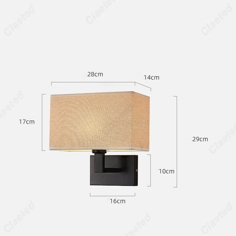 Applique Murale Orientable Abat-Jour Tissu – Chambre Salon Couloir
