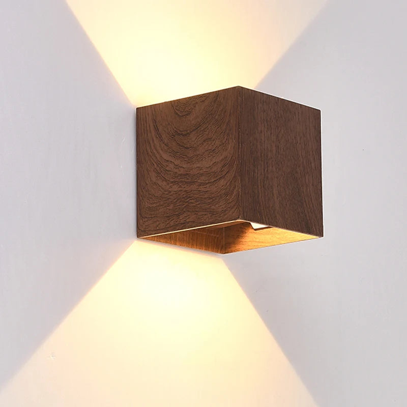 Applique Effet Bois Wabi-Sabi LED Haut/Bas – Chambre Couloir Zen
