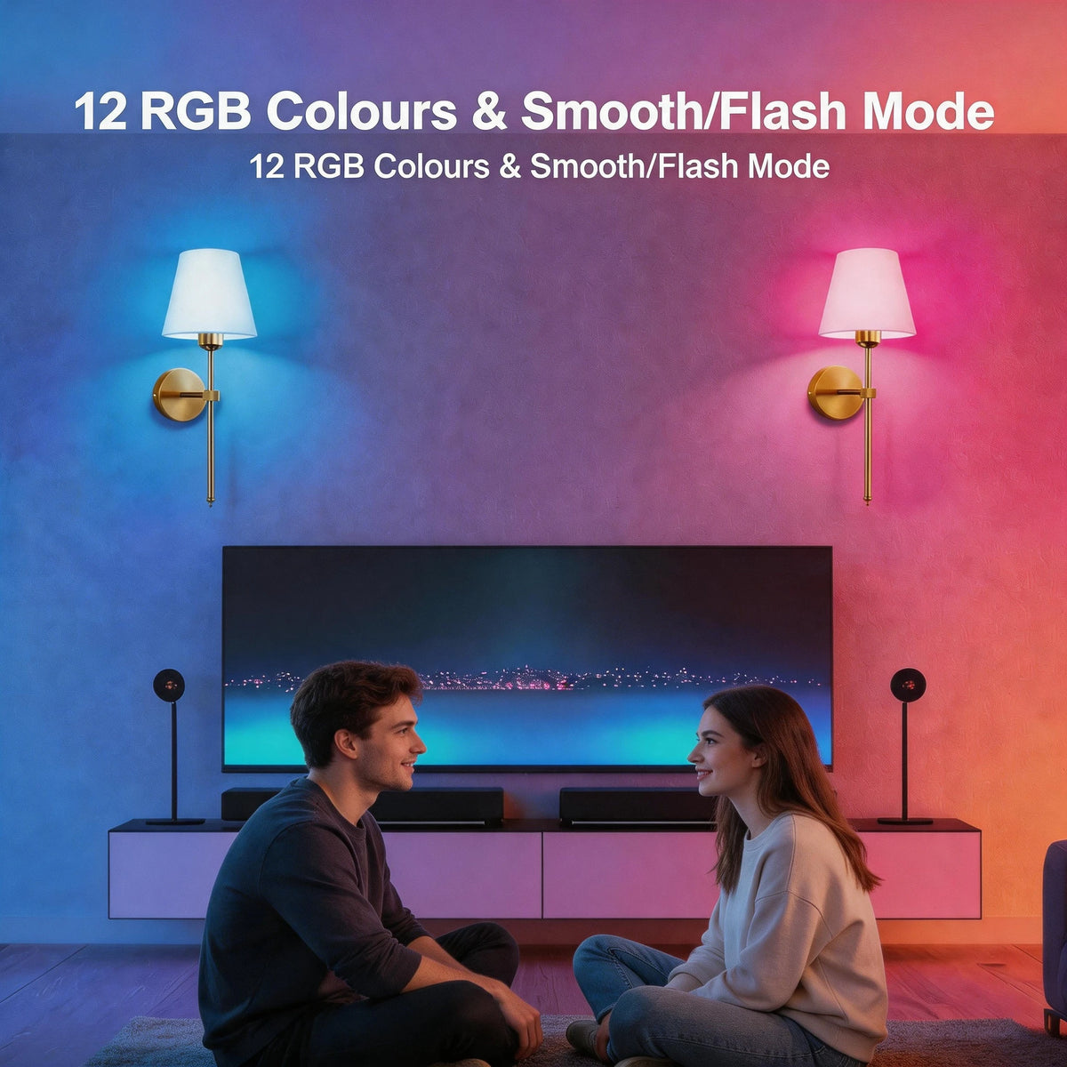 Applique Sans Fil Rechargeable Dimmable 10 Couleurs – Chambre Cosy