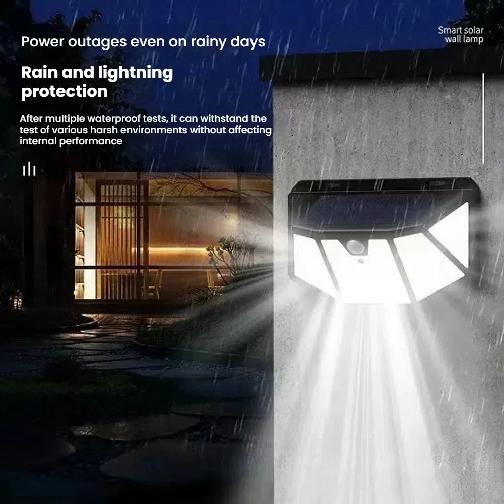 Applique Solaire LED 100 Détecteur de Mouvement – Jardin Extérieur