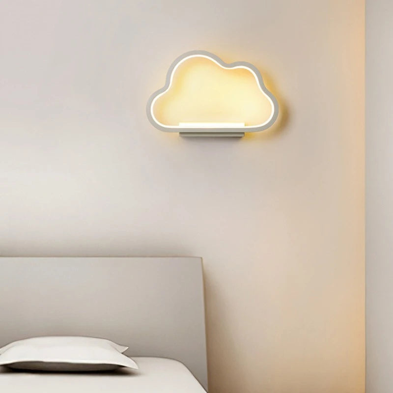 Applique Nuage Souriant LED – Veilleuse Créative Chambre Enfant