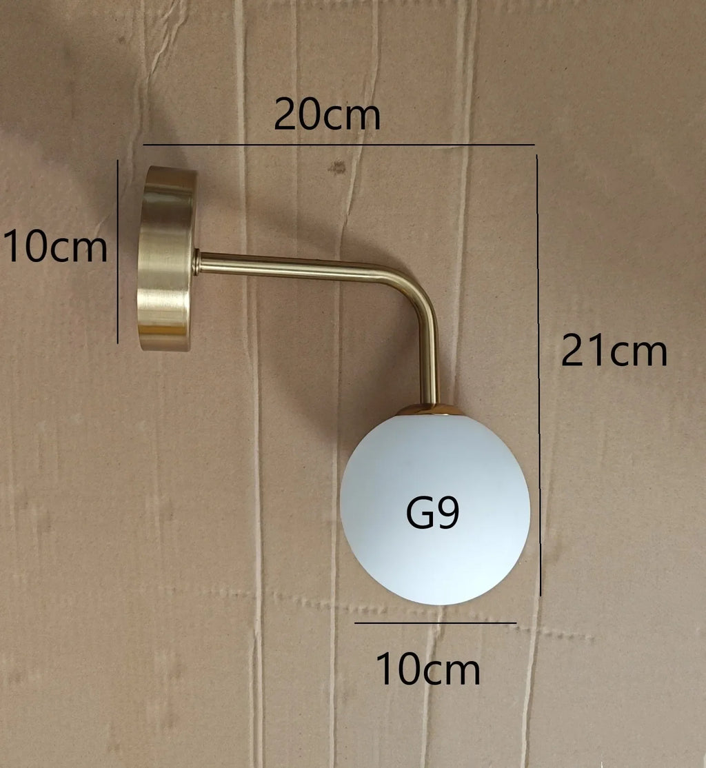 Applique Boule Verre Nordique Créative – Salon Chambre Couloir Design