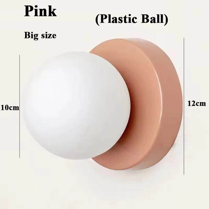 Applique Boule Macaron Colorée – Chambre Salon Design Pastel