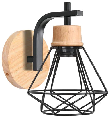 Applique Bois et Fer Campagne Industrielle – Chambre Couloir