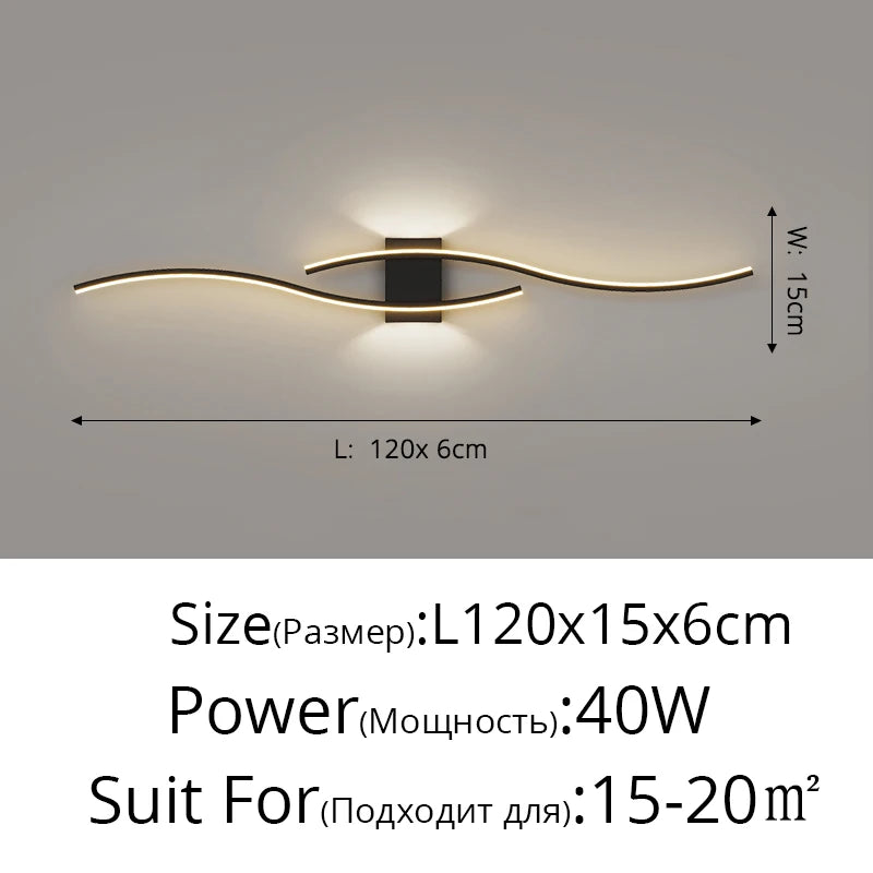 Applique LED Bande Minimaliste Loft – Fond Salon Chambre Design