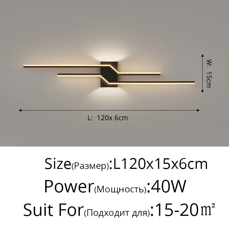 Applique LED Bande Minimaliste Loft – Fond Salon Chambre Design