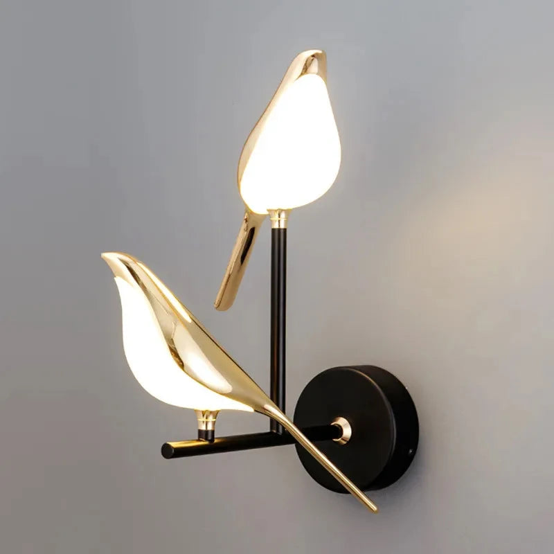 Applique Oiseau Pie LED Design – Déco Chambre Salon Originale