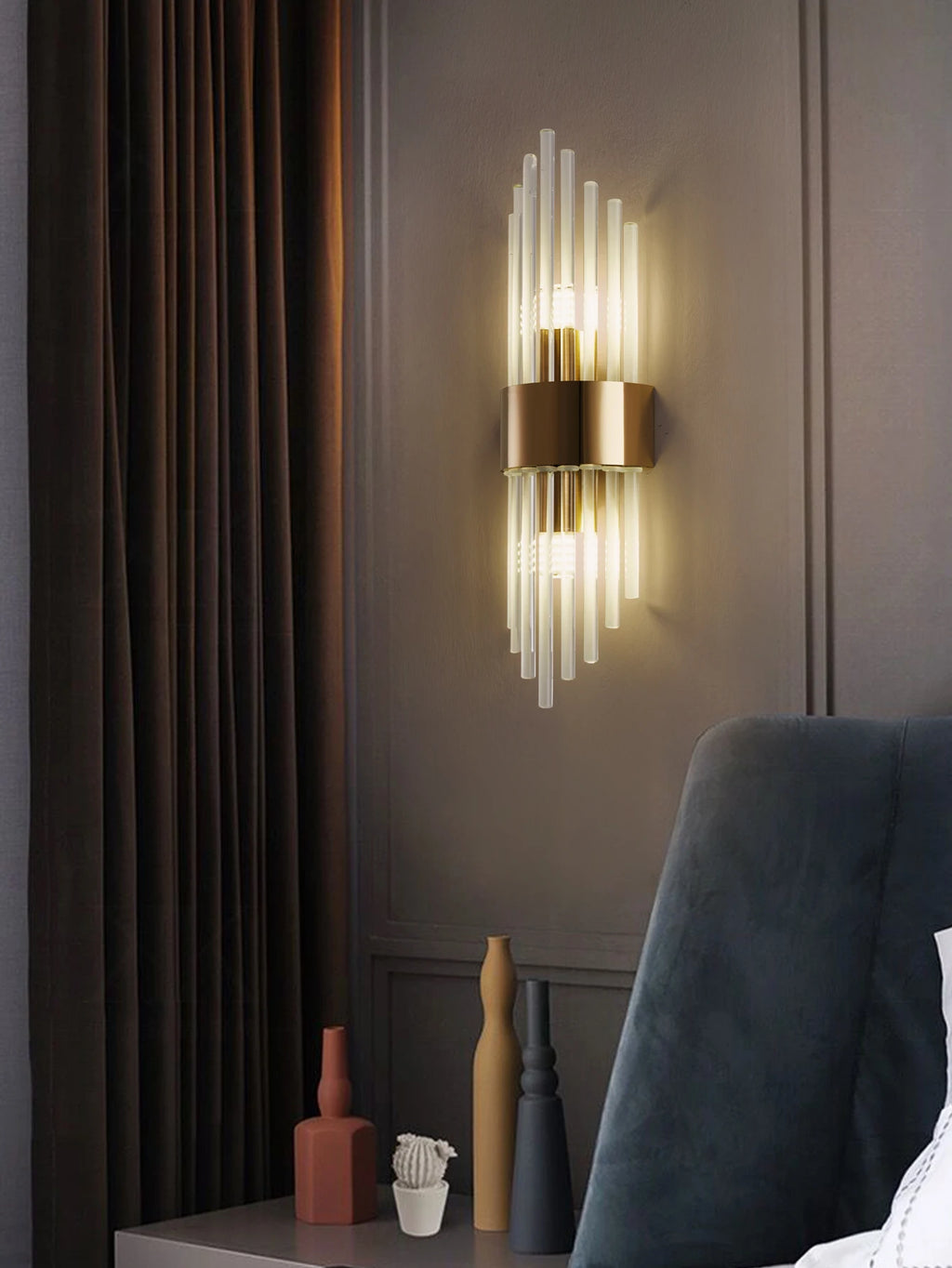 Applique Cristal Dorée G9 – Salon Chambre Style Luxe