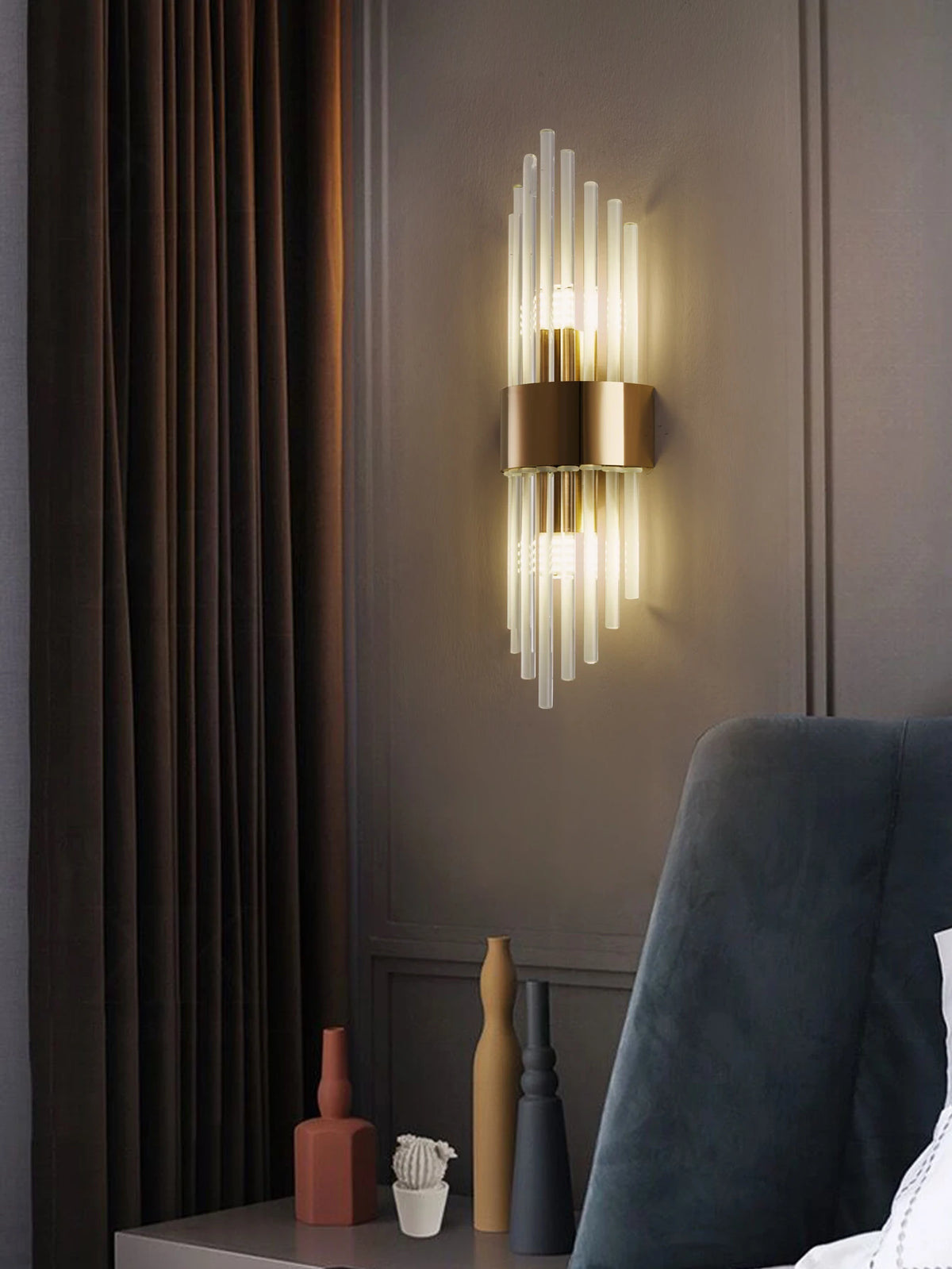 Applique Cristal Dorée G9 – Salon Chambre Style Luxe