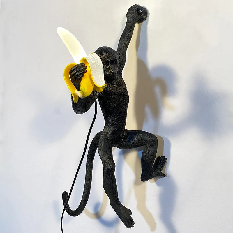 Applique Singe & Banane – Déco Originale Style Nordique
