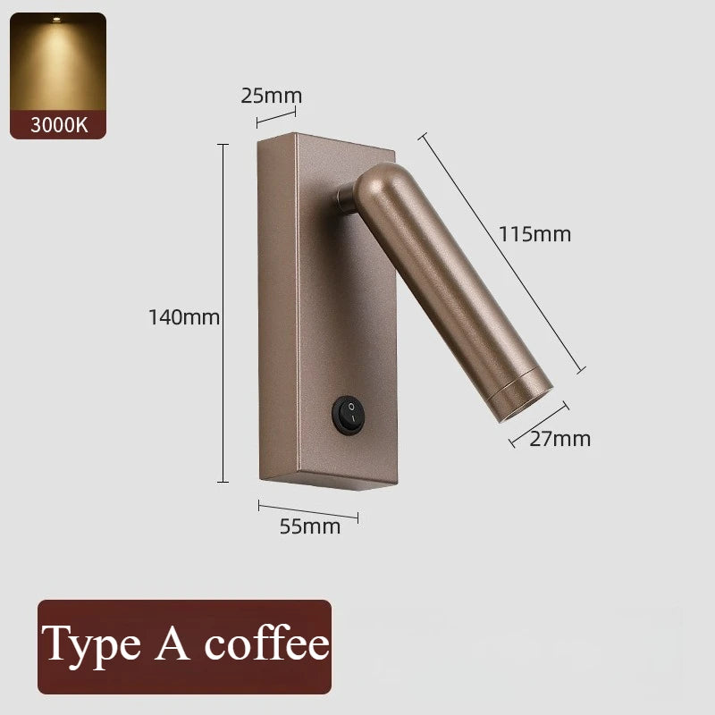 Applique LED Rotative Tactile USB – Lecture Salon Chambre Bureau