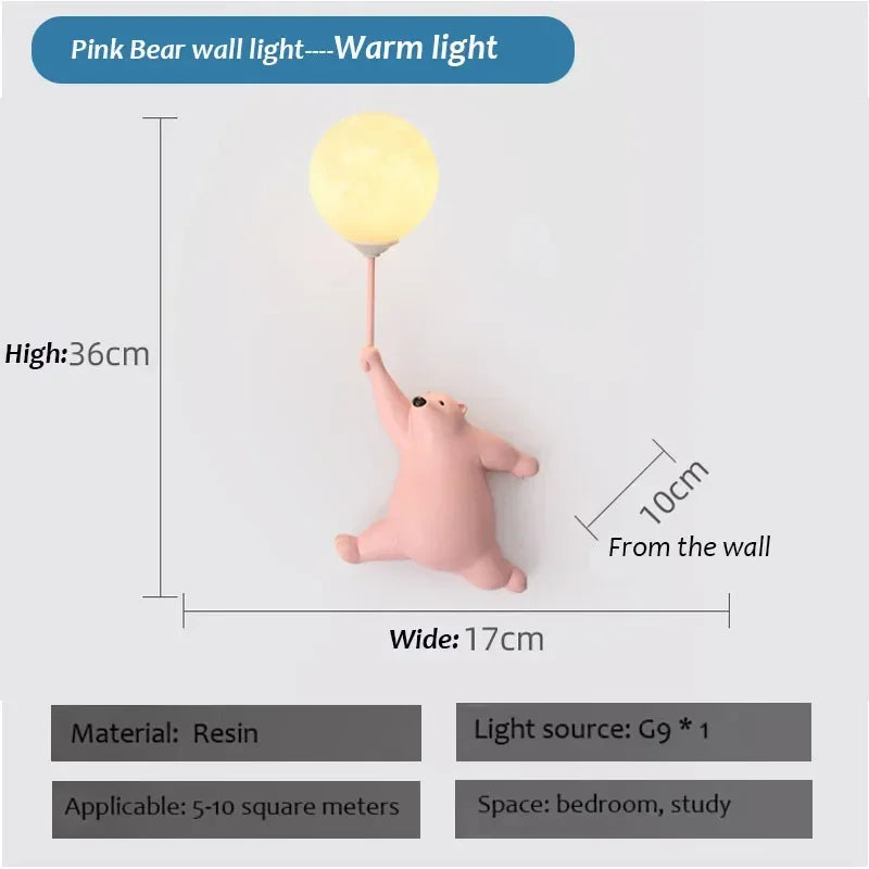 Applique Ourson LED – Veilleuse Douce Chambre Enfant