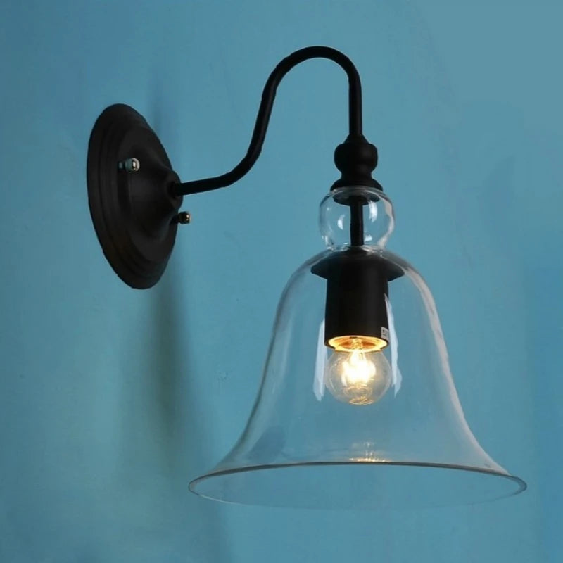 Applique Verre Cloche Américaine – Vintage Chambre Salon Couloir