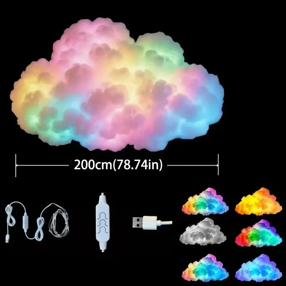 Kit Guirlande LED Nuage USB Gaming – Déco Chambre Créative