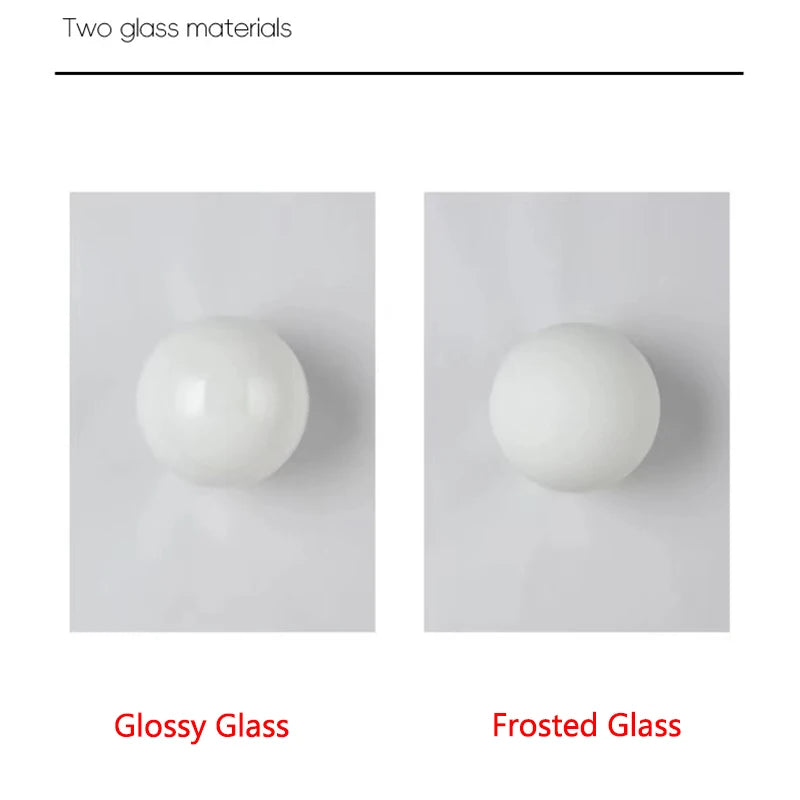 Applique Boule Verre Laiteux Français Bauhaus – Chambre Salle de Bain