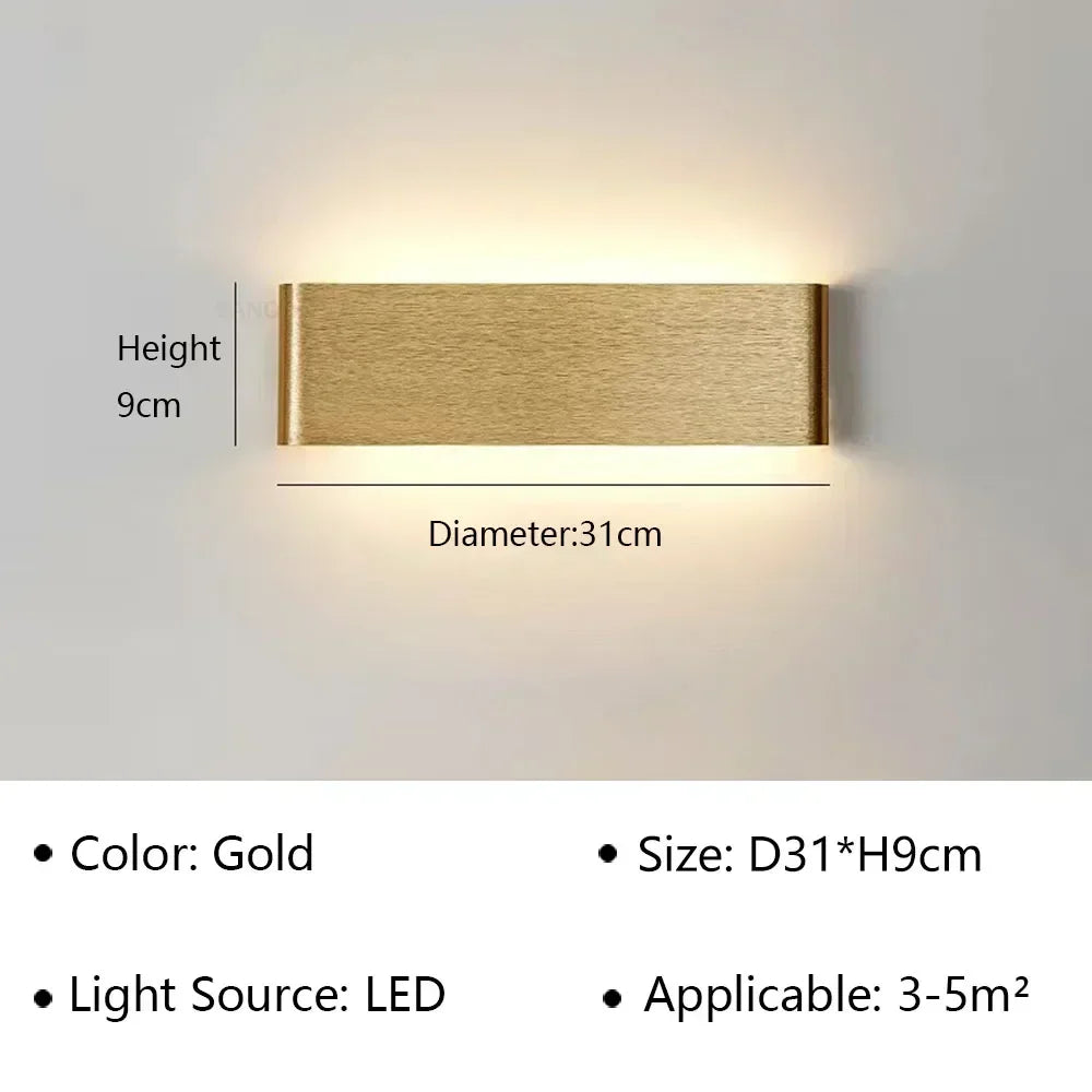 Applique LED Linéaire Aluminium – Chambre Salon Couloir Design