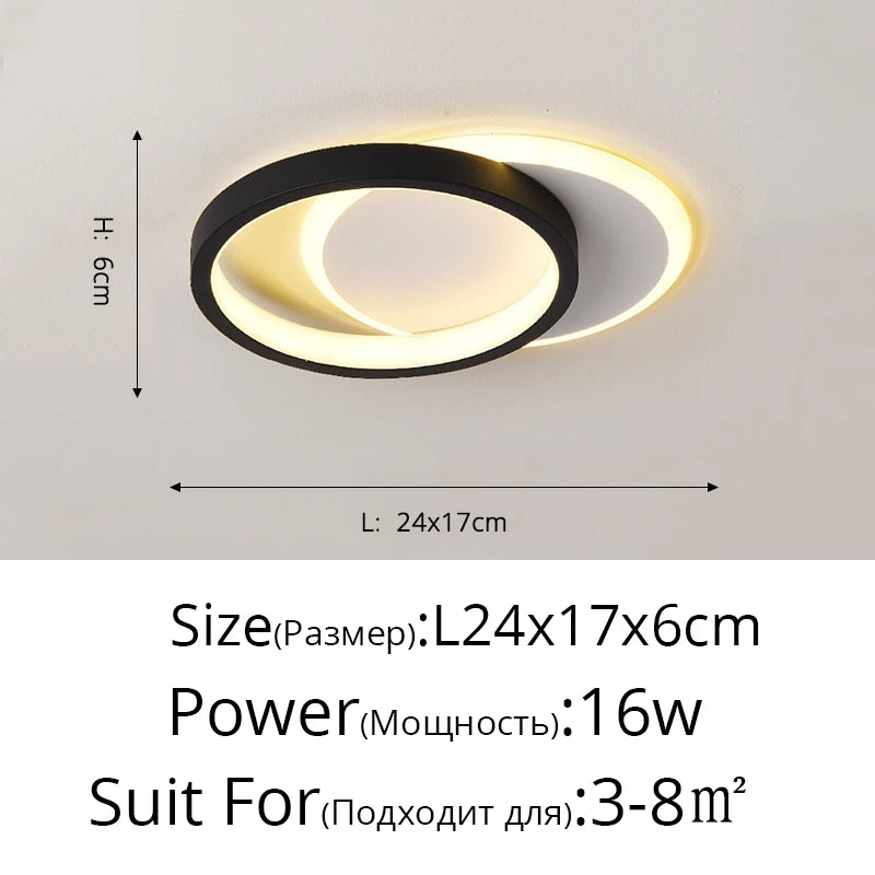 Plafonnier LED Minimaliste – Couloir Entrée Dressing Style Nordique