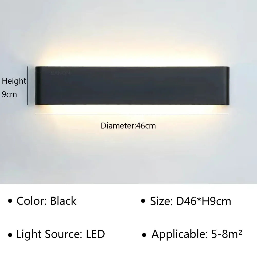 Applique LED Linéaire Aluminium – Chambre Salon Couloir Design