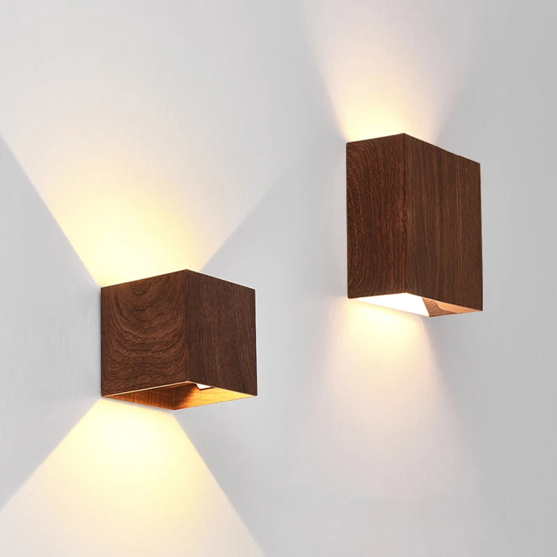 Applique Effet Bois Wabi-Sabi LED Haut/Bas – Chambre Couloir Zen