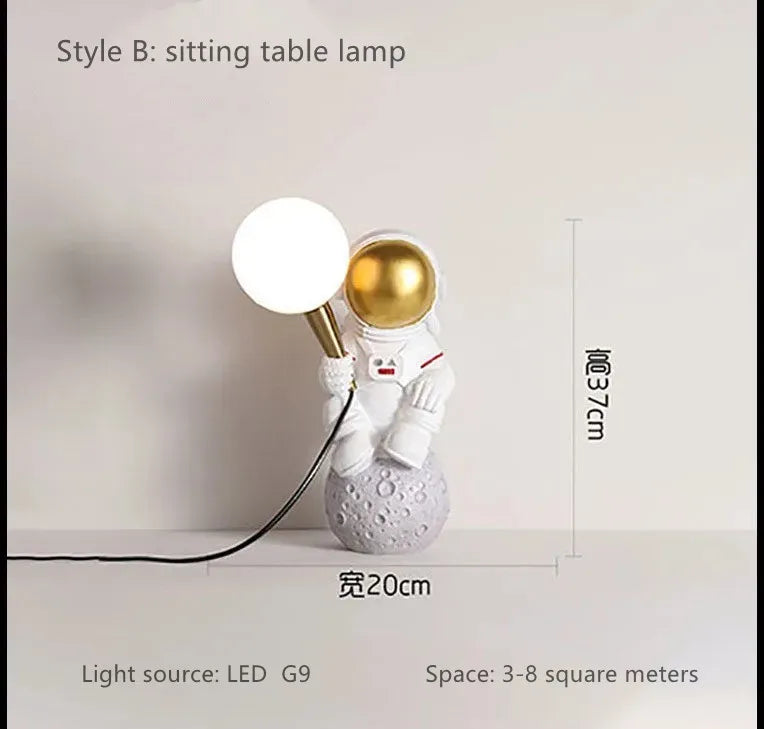 Applique Astronaute Résine Rechargeable – Déco Chambre Enfant Créative