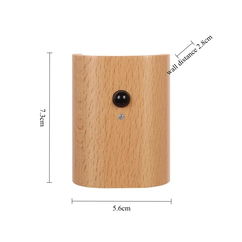 Applique Bois Rechargeable Capteur Mouvement – Couloir Escalier Sans Fil
