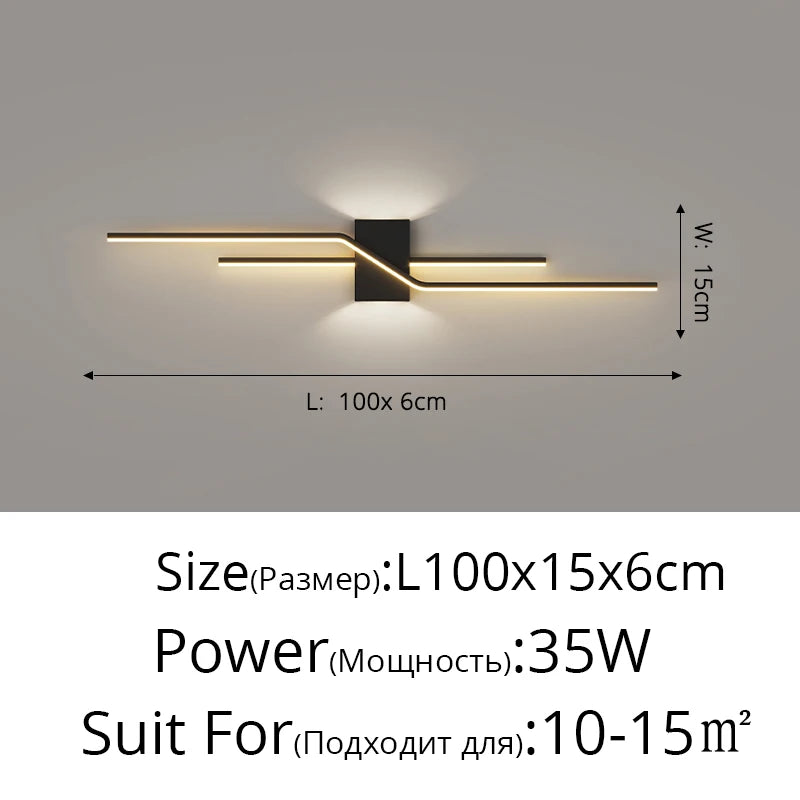 Applique LED Bande Minimaliste Loft – Fond Salon Chambre Design