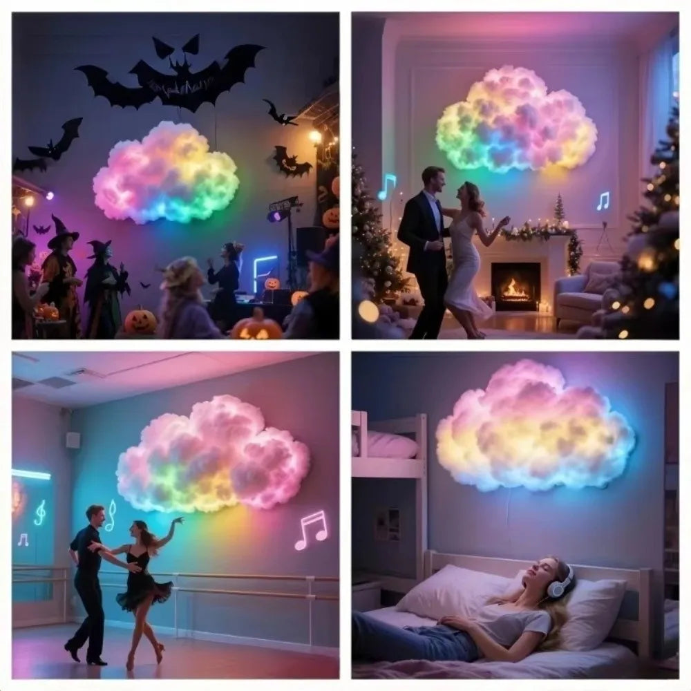 Kit Guirlande LED Nuage USB Gaming – Déco Chambre Créative