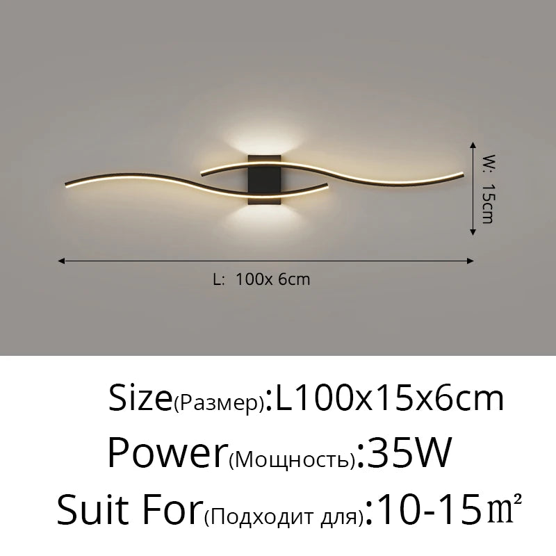 Applique LED Bande Minimaliste Loft – Fond Salon Chambre Design
