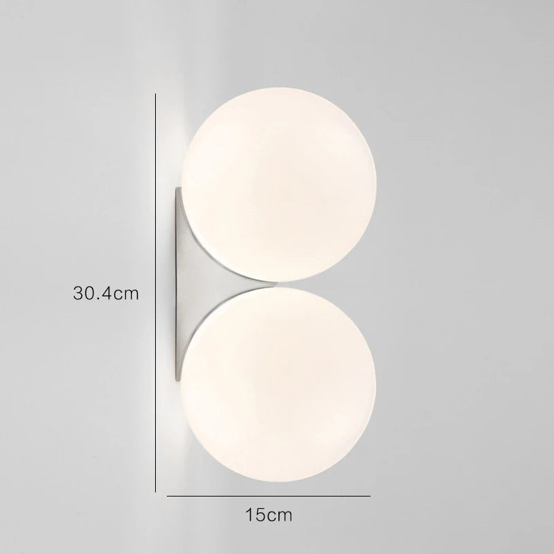 Applique Boule Verre Givré Doré – Minimaliste Scandinave Chambre
