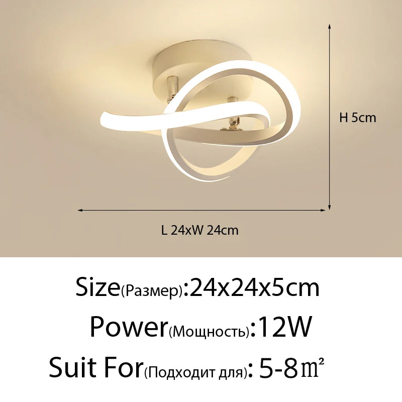 Plafonnier LED Minimaliste – Couloir Entrée Dressing Style Nordique