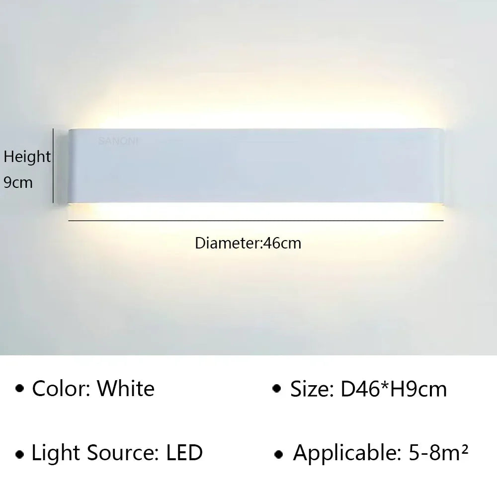 Applique LED Linéaire Aluminium – Chambre Salon Couloir Design