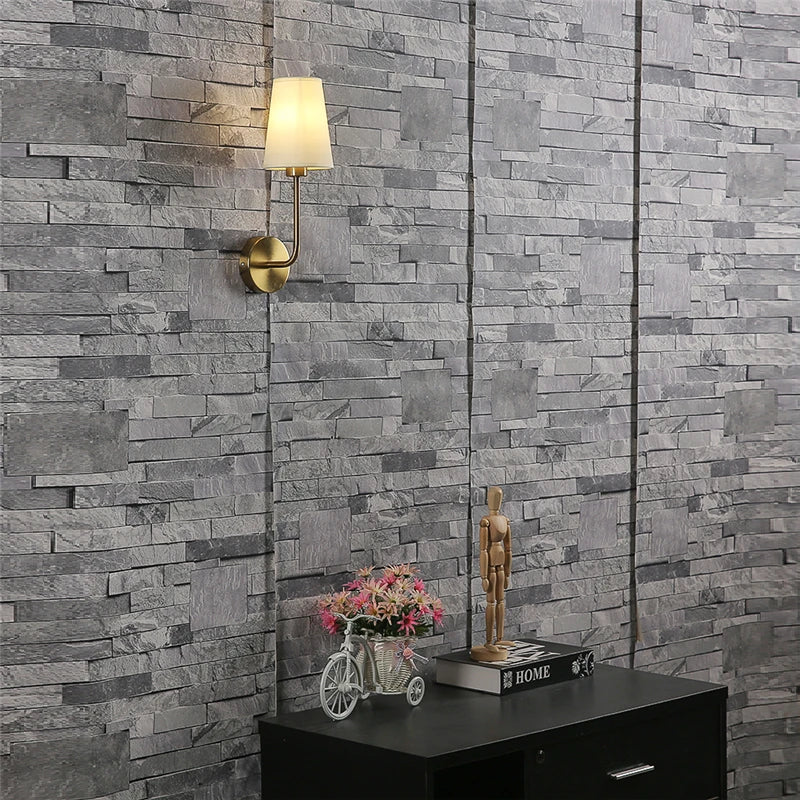Applique Abat-Jour Tissu Lin Beige – Chambre Salon Nordique