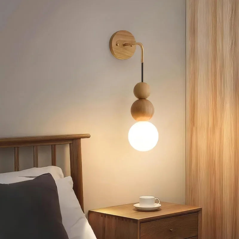 Applique Bois Noyer Style Japonais – Tête de Lit Salon Couloir