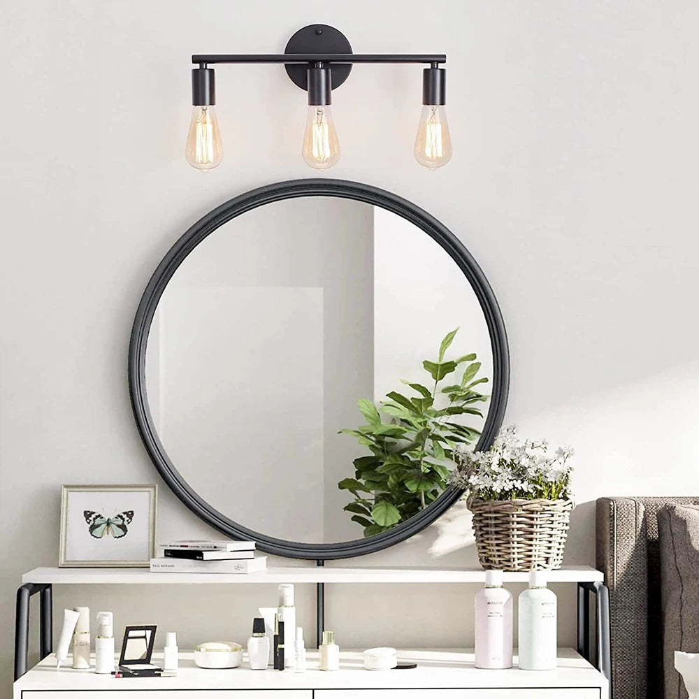 Applique Industrielle Noire Double Tête – Salon Chambre Couloir