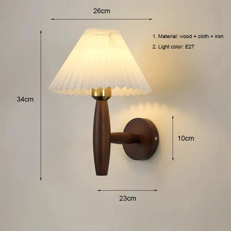 Applique Bois Nordique LED Chambre Hôtel – Salon Bureau Chic