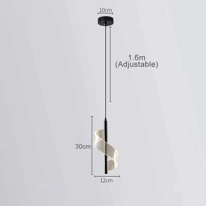 Applique Spirale LED Nordique – Chambre Salon Fond de Mur