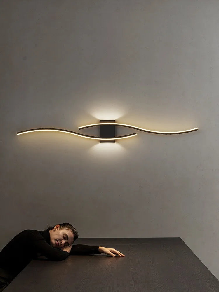 Applique LED Bande Minimaliste Loft – Fond Salon Chambre Design