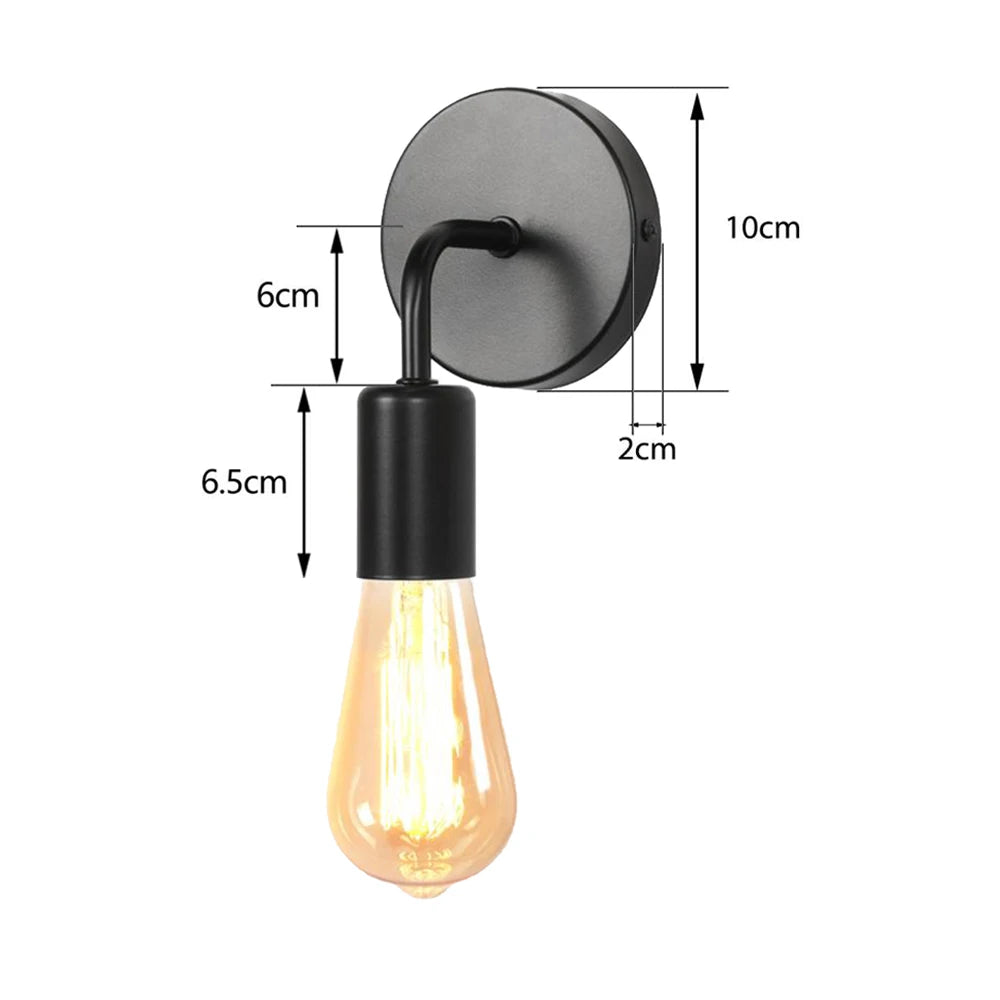 Applique Industrielle Noire Double Tête – Salon Chambre Couloir