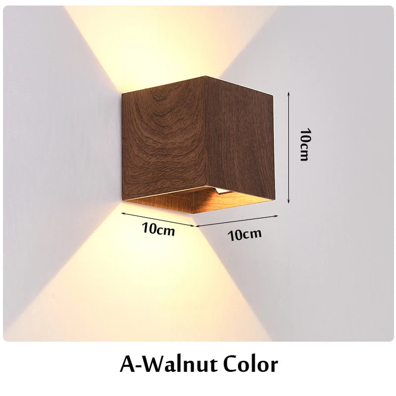 Applique Effet Bois Wabi-Sabi LED Haut/Bas – Chambre Couloir Zen