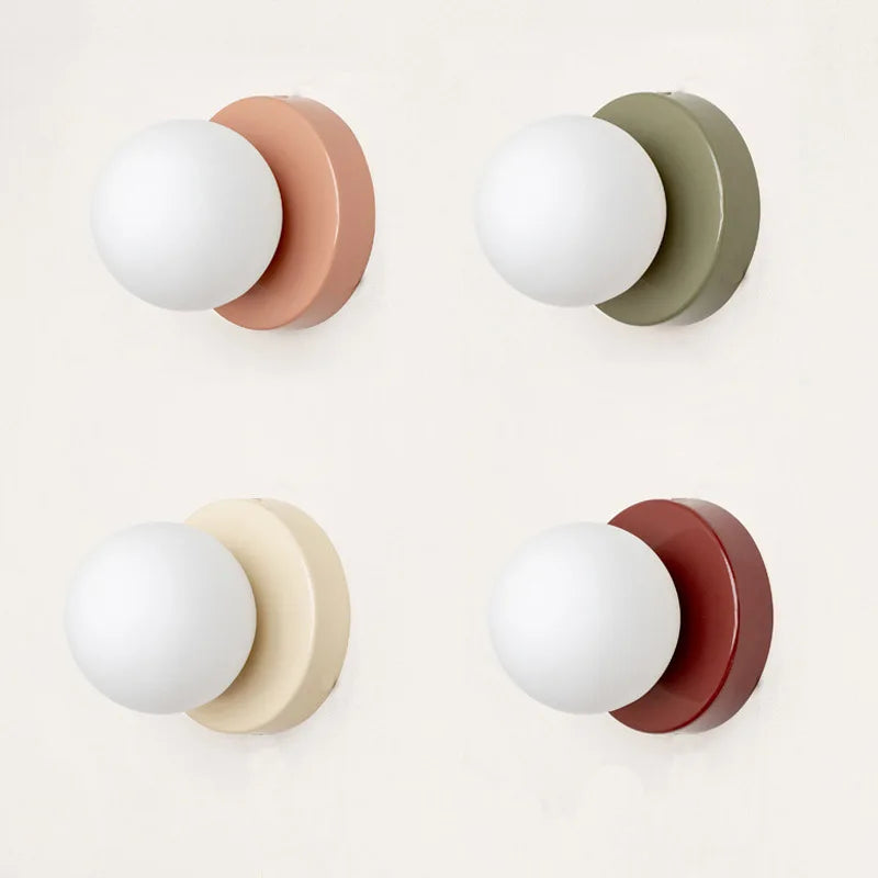 Applique Boule Macaron Colorée – Chambre Salon Design Pastel