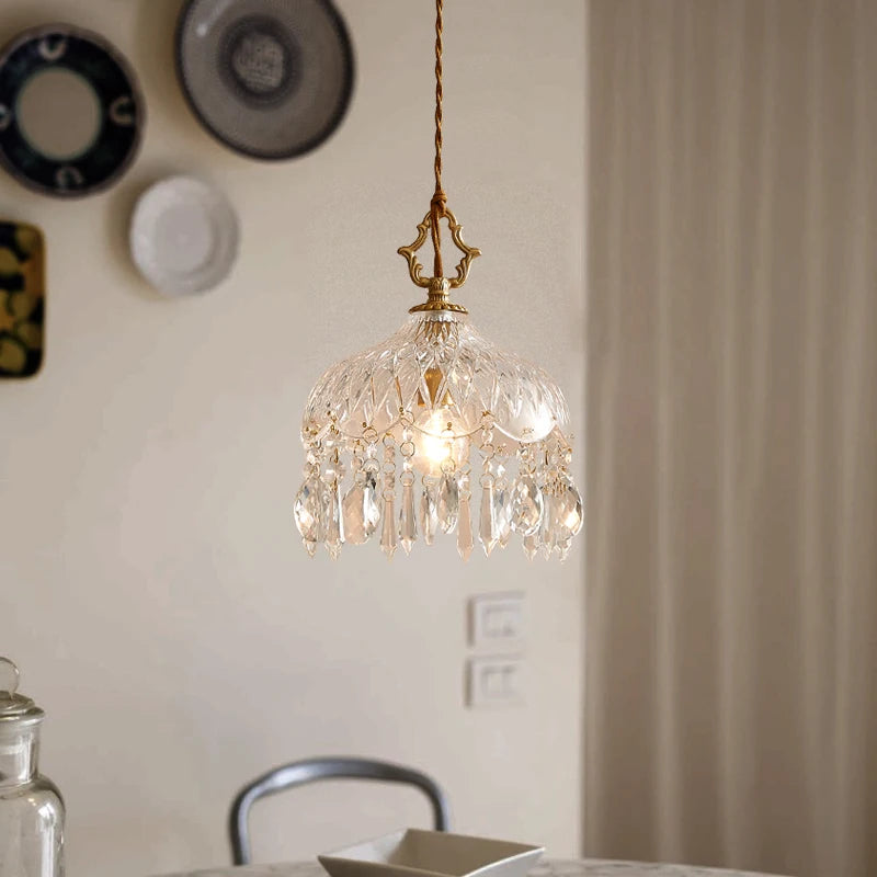 Applique Verre Cuivré Rétro Français – Ambiance Hôtel Couloir
