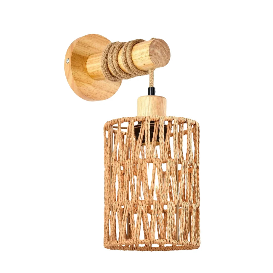 Applique Rotin Boho – Lumière Douce Chambre Nurserie
