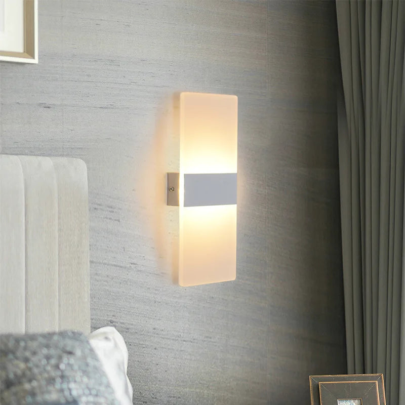 Applique LED Angle Droit Acrylique – Chambre Couloir Hôtel