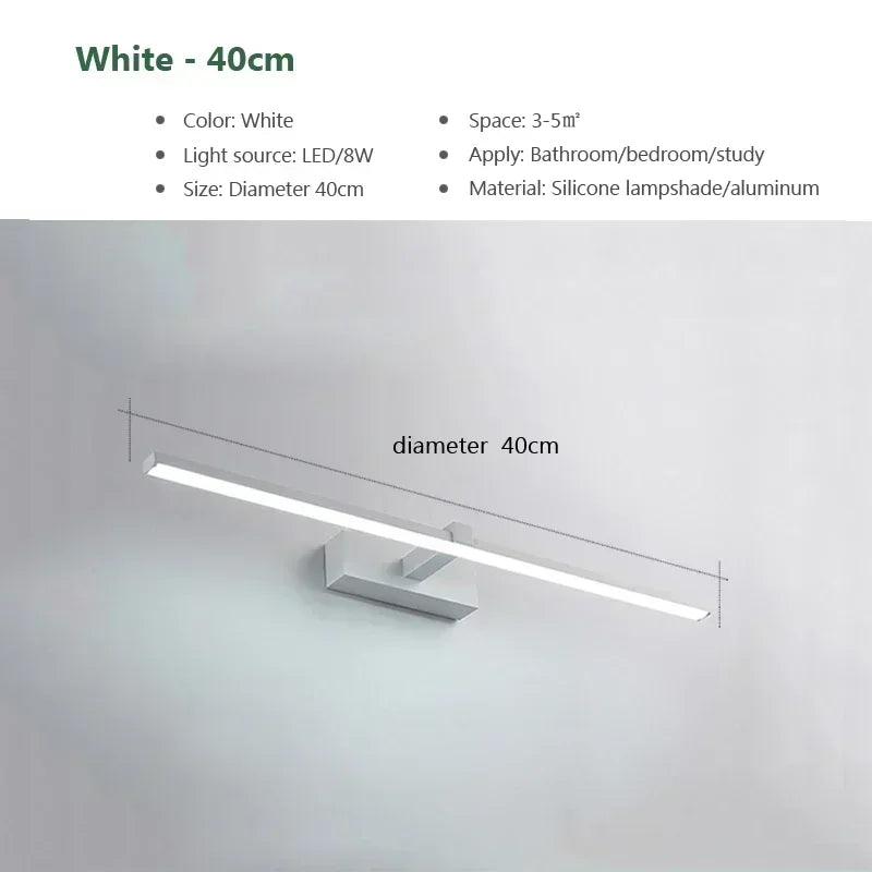 Applique Miroir LED Salle de Bain – Lumière Maquillage Vanité